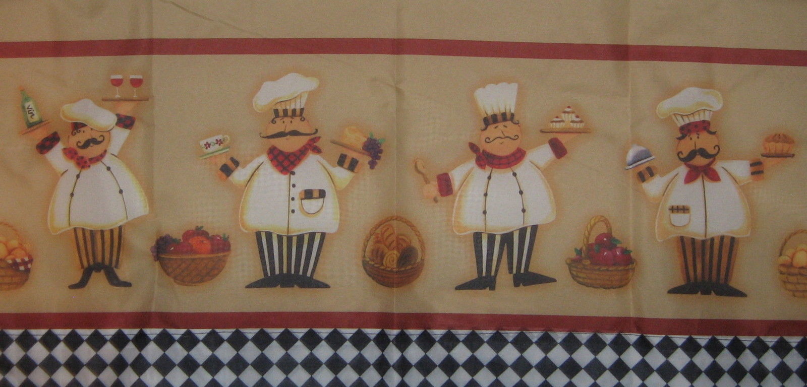 Kitchen Curtains Set: 2 Tiers (57″x36″) & Swag (57″x30″) CUCINA FAT CHEF, Achim