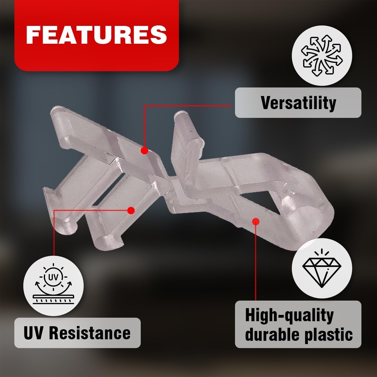 1-3/4th Clear Hidden Valance Clips – Durable Plastic Brackets for Blinds and …