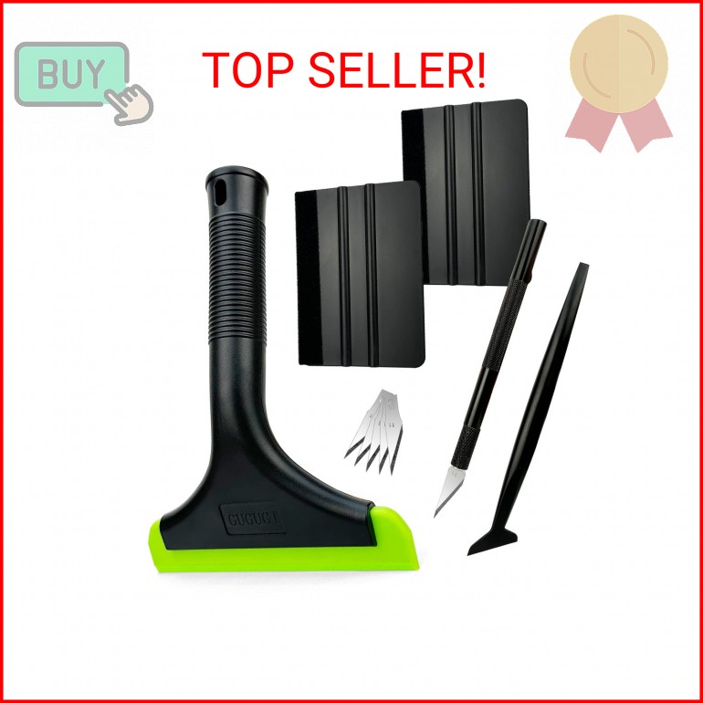 CARTINTS Install Window Film Tint Squeegee Kit, with 7.5in Long Glass Wiper, 4IN