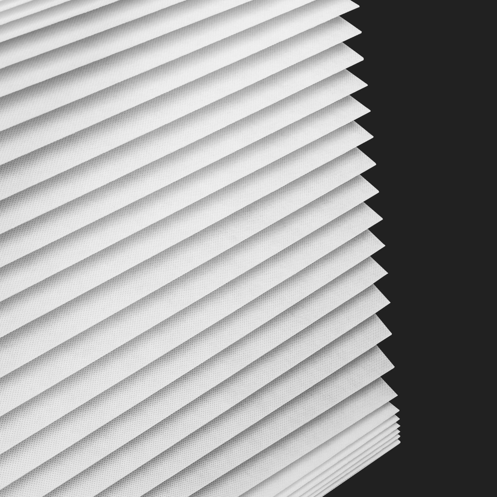 Light Filtering Pleated Non Woven Fabric Cordless White Window Blinds 48″x72″