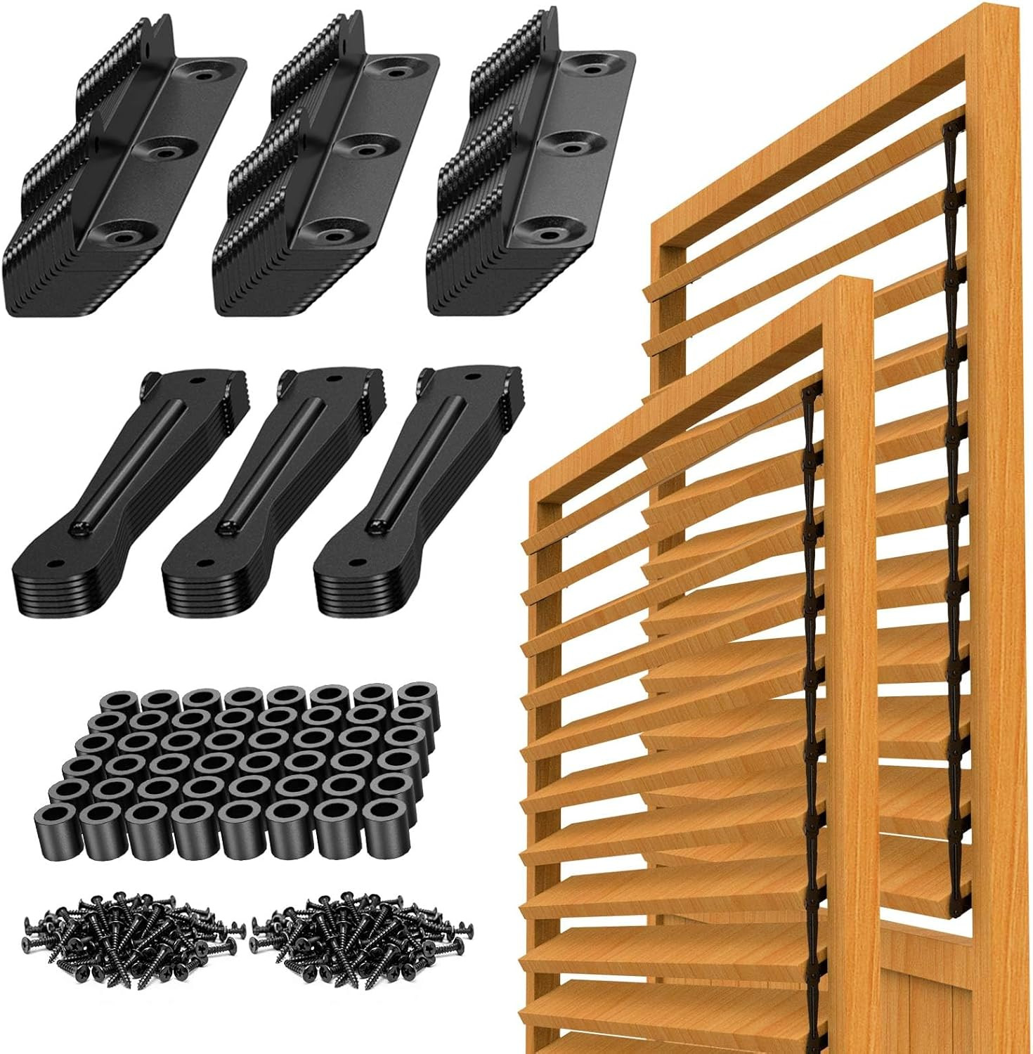 Louver Bracket Kit – Deck Sunblind System Brackets,Louver Hardware Kit,Holds up