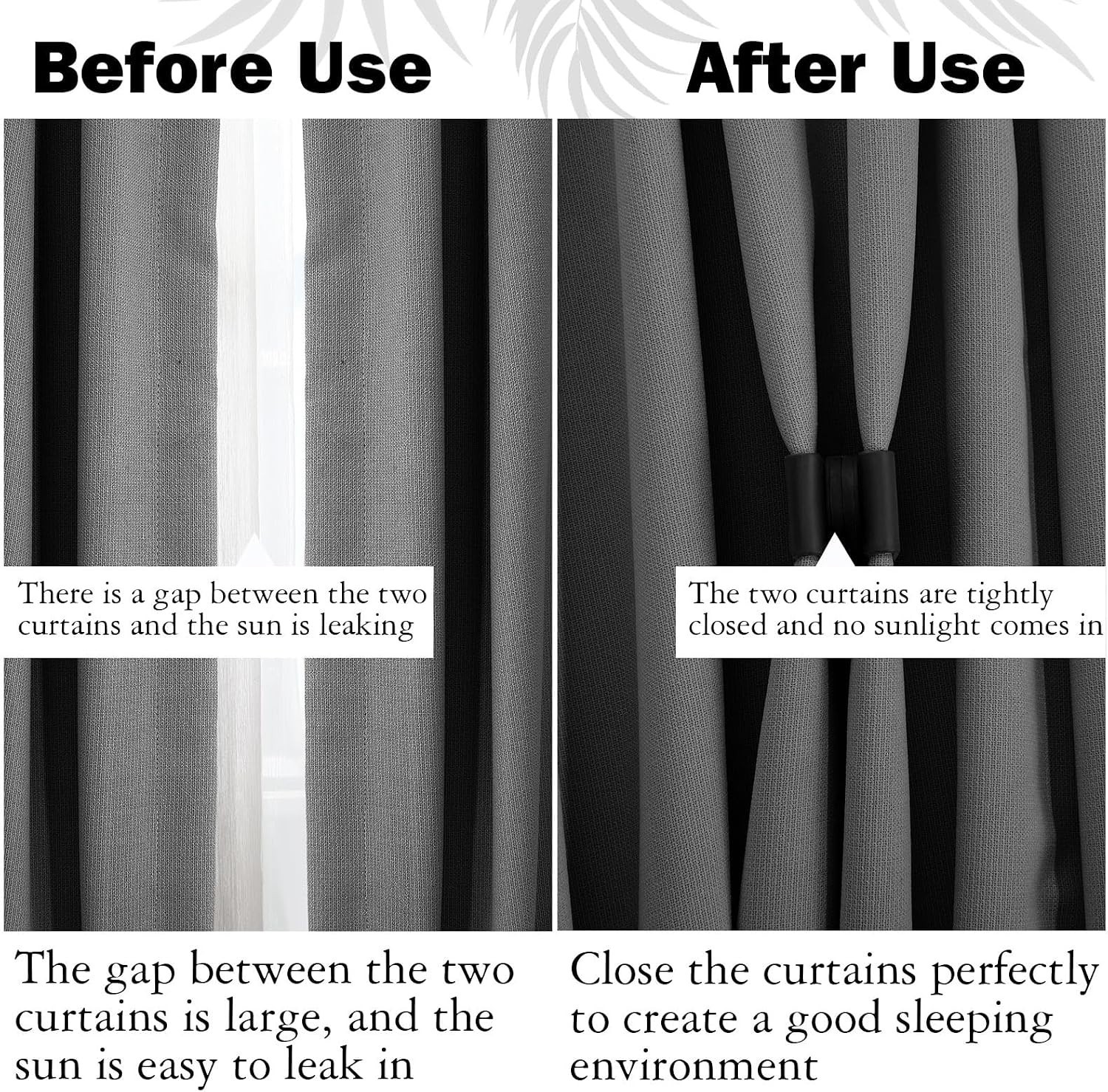 Magnetic Curtain Closures 6 Count Black Waterproof Fabric for Outdoor Use