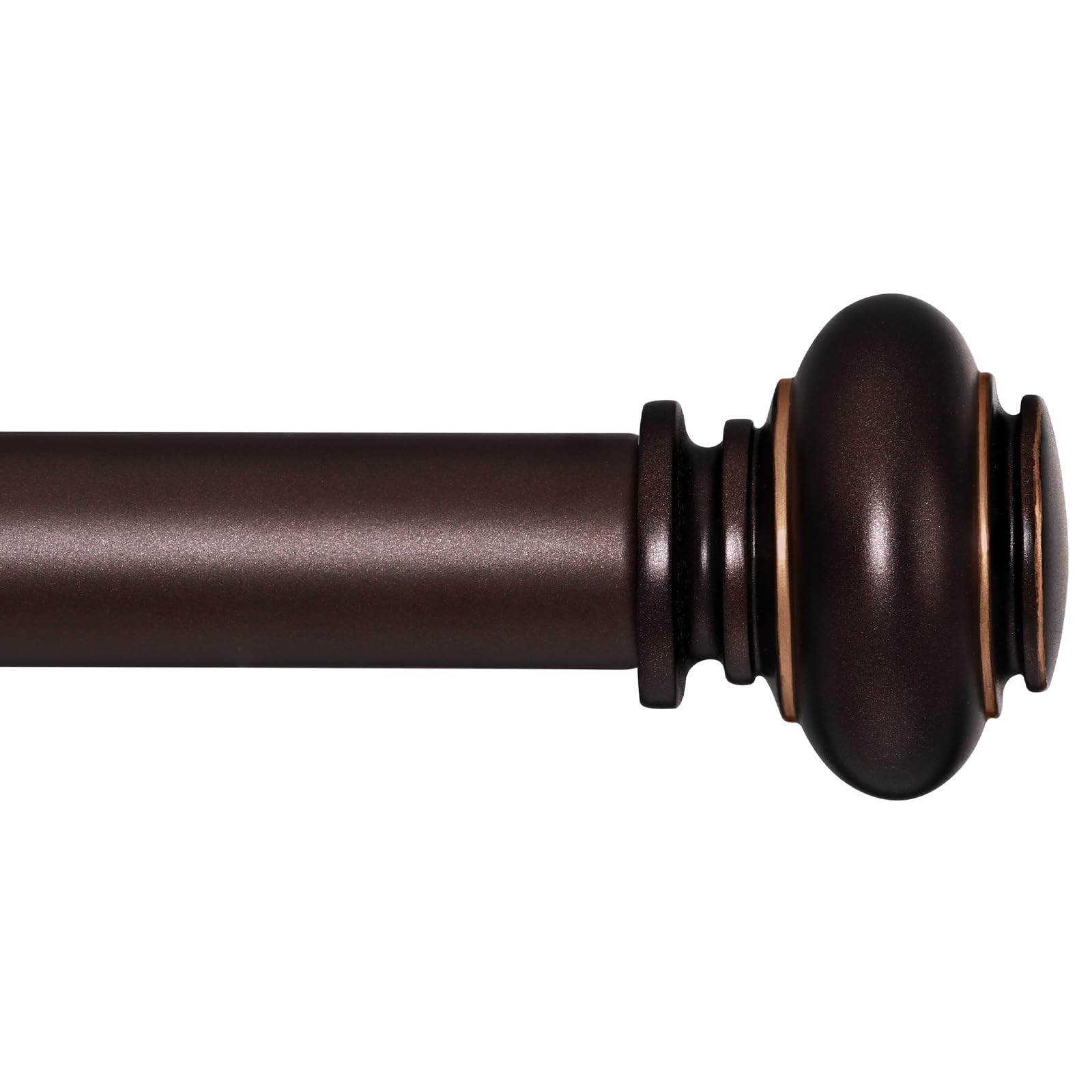 SIMEWIN Bronze Curtain Rods for Windows 66 to 120 Inches 28″-120″,