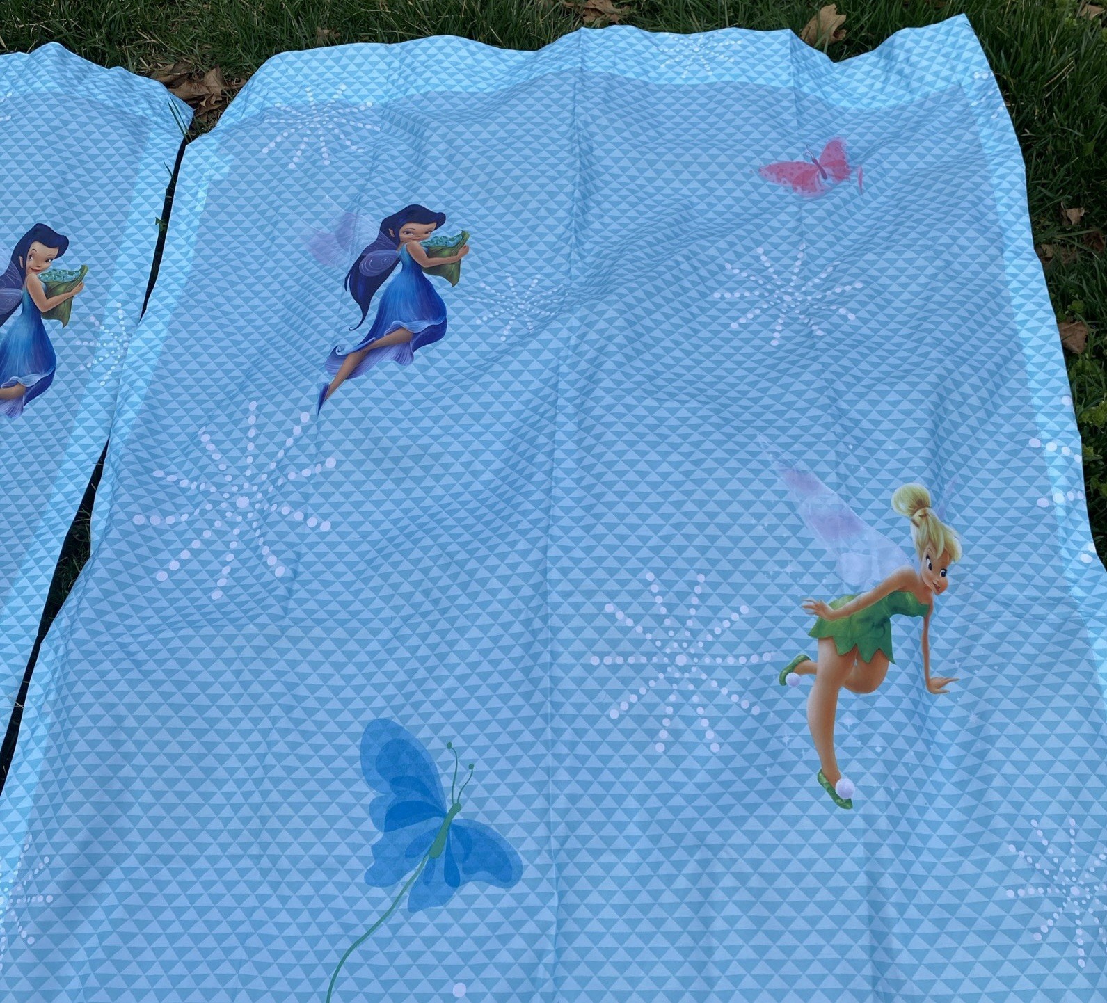 Disney Fairies Decorative Curtain 50″ X 17″ TINK Tinkerbell Fairies 2-64×41 EUC