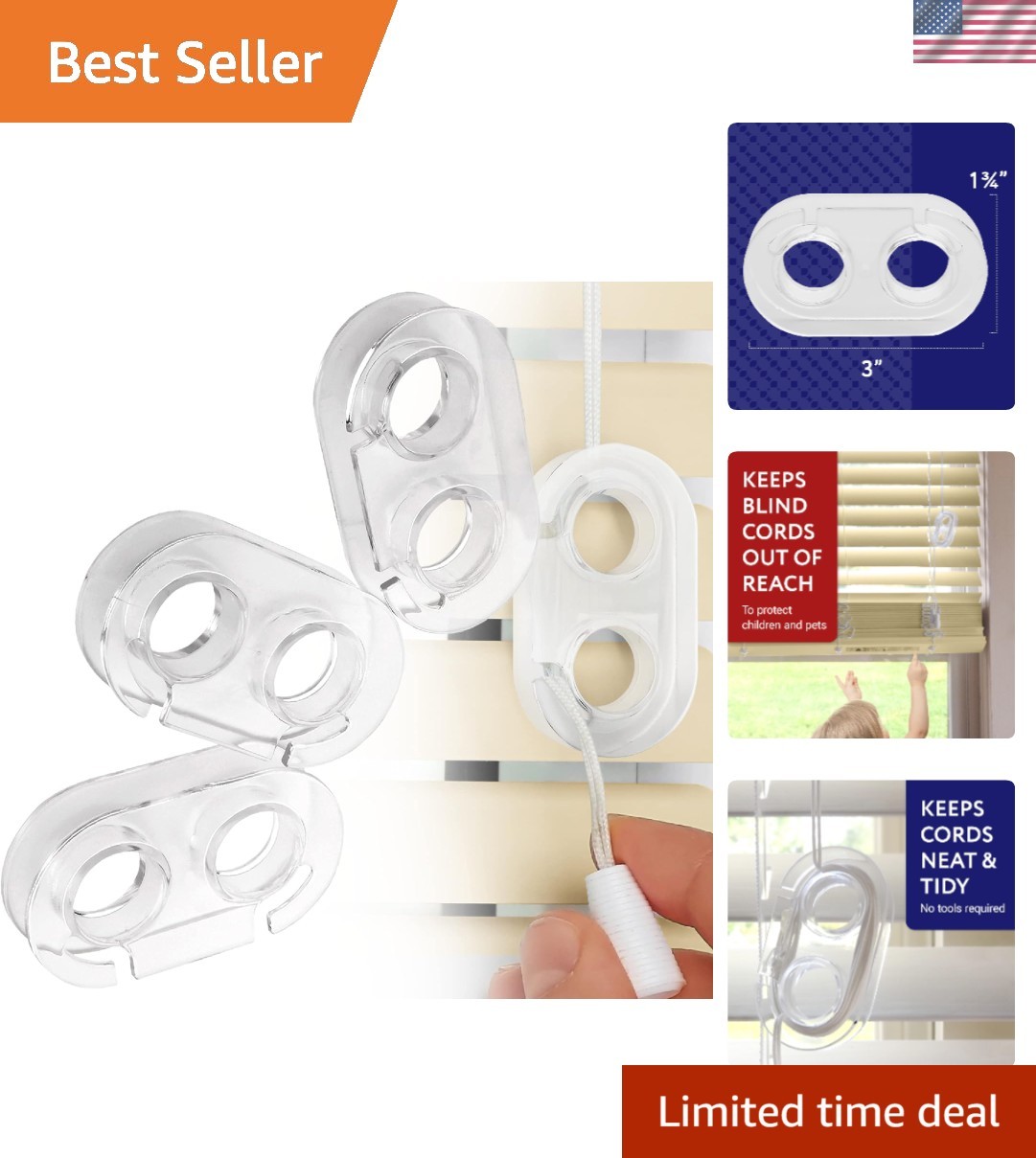Versatile 4 Pack Window Blind Cord Winders – Effortless Safety Solution