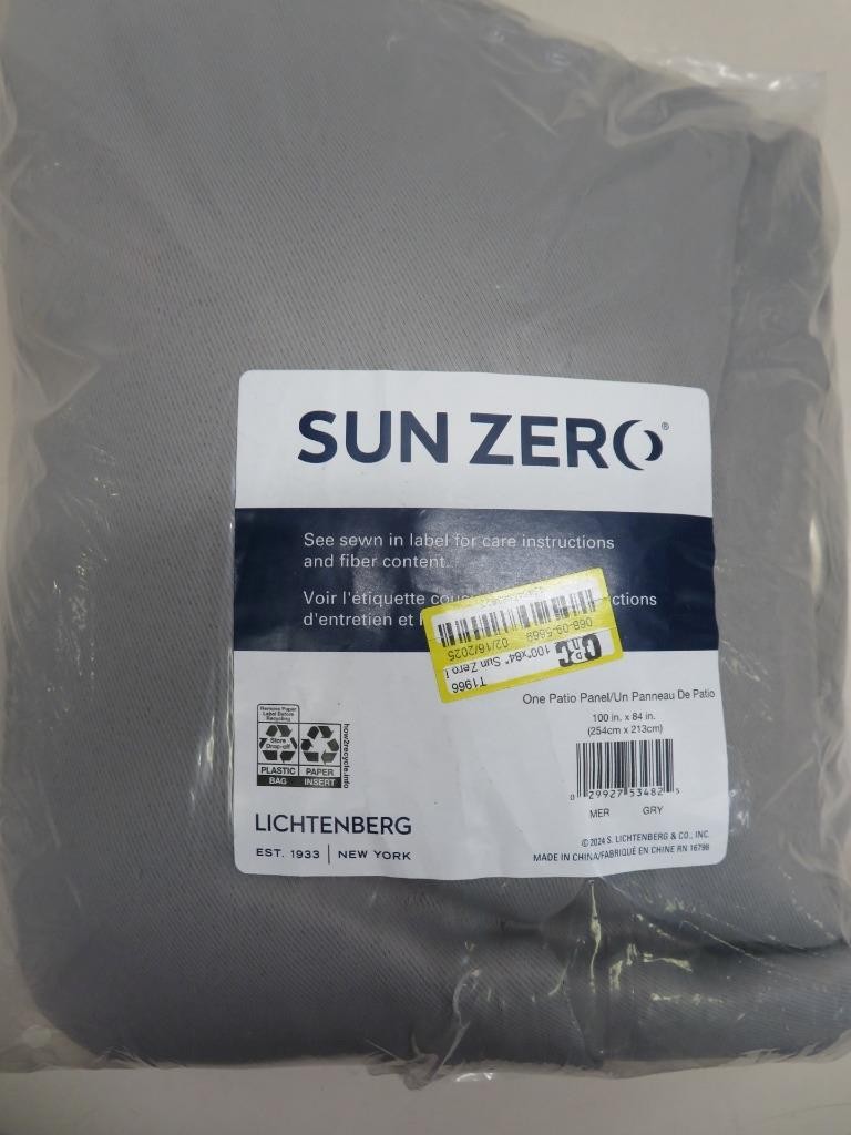 Sun Zero Blackout Kenneth Extra-Wide Grommet Patio Door Curtain 100″ W x 84″ L