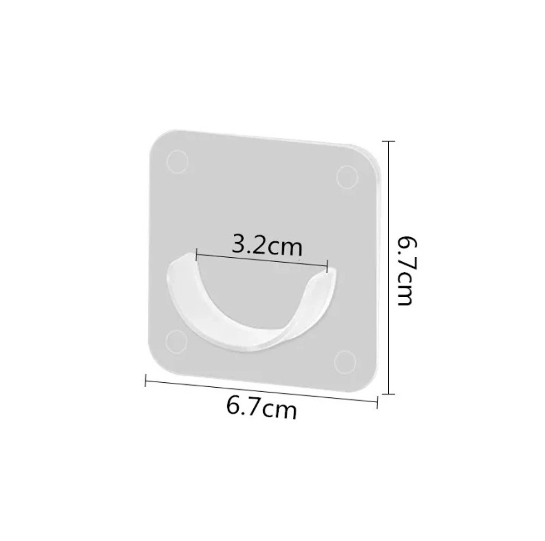 8pcs Punch-Free Telescopic Rod Holder Stickers Adjustable Wall Brackets Set