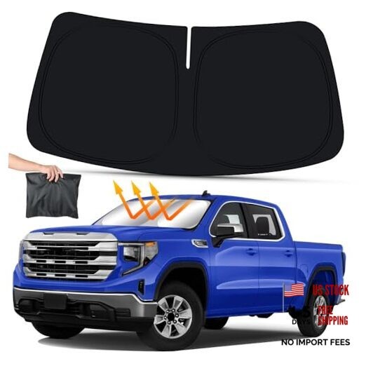 Car Sun Shade for 2019 2020 2021 2022 2023 2024 2025 for GMC Sierra 2019-2026