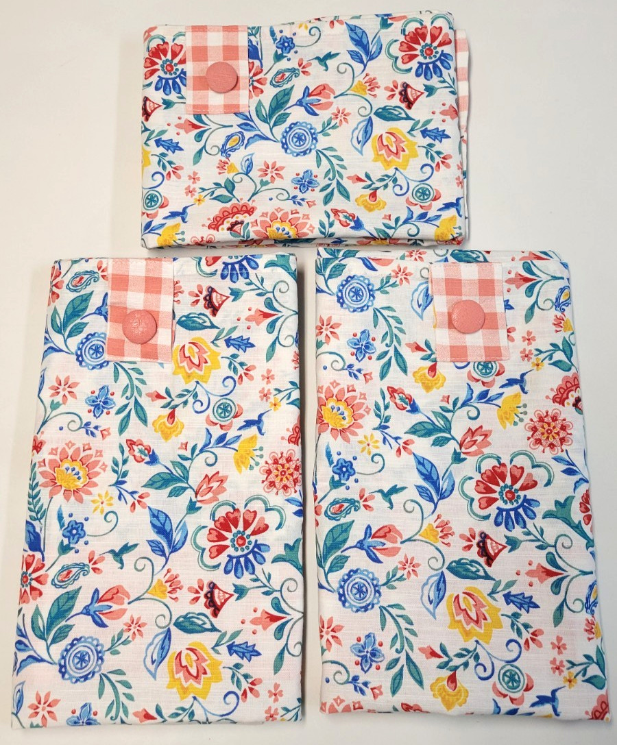 Pioneer Woman Curtain 30″ x 36″ Tiers & Valance 3pc Mazie Cottage Floral Check