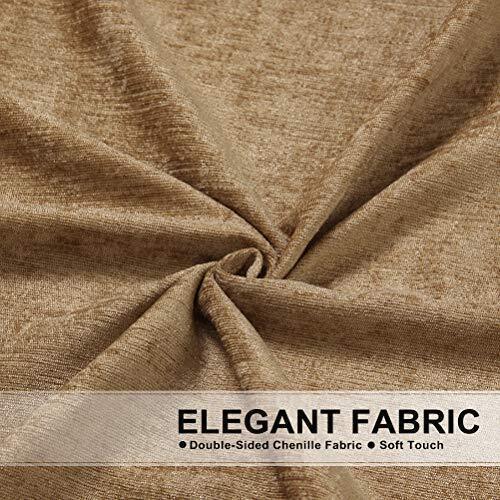 ELKCA Coffee Chenille Waterfall Valance Set – 2 Sw