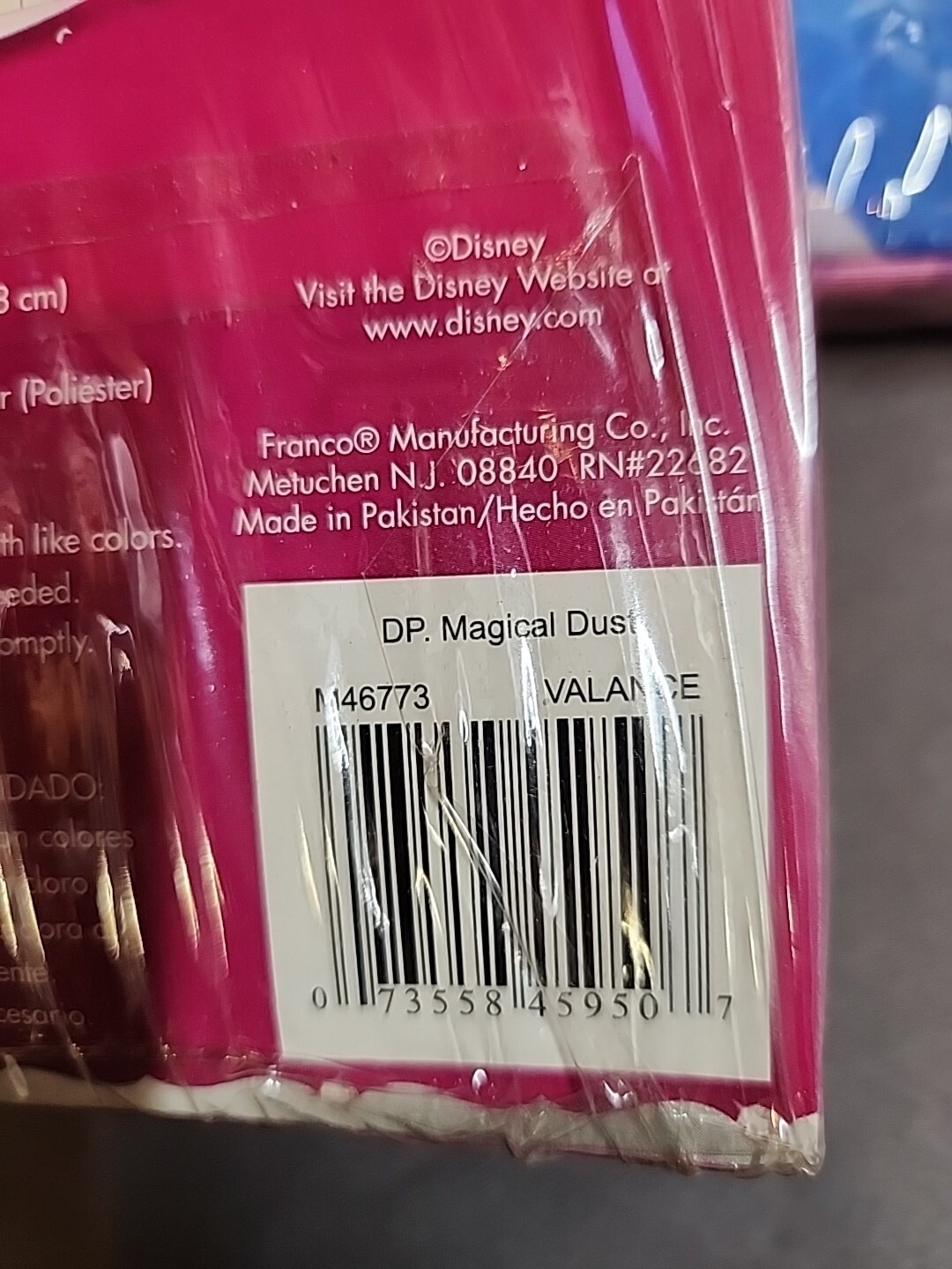 Disney Princess Decorative Curtain Valance Pink Magical Star Dust 3 Packages New