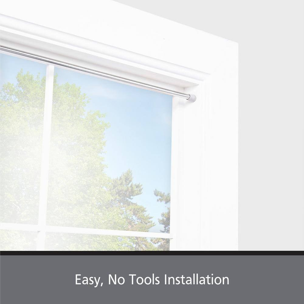 Fast Fit No Tools 28 In. – 48 In. Adjustable Spring Tension Curtain Rod, 7/16 In