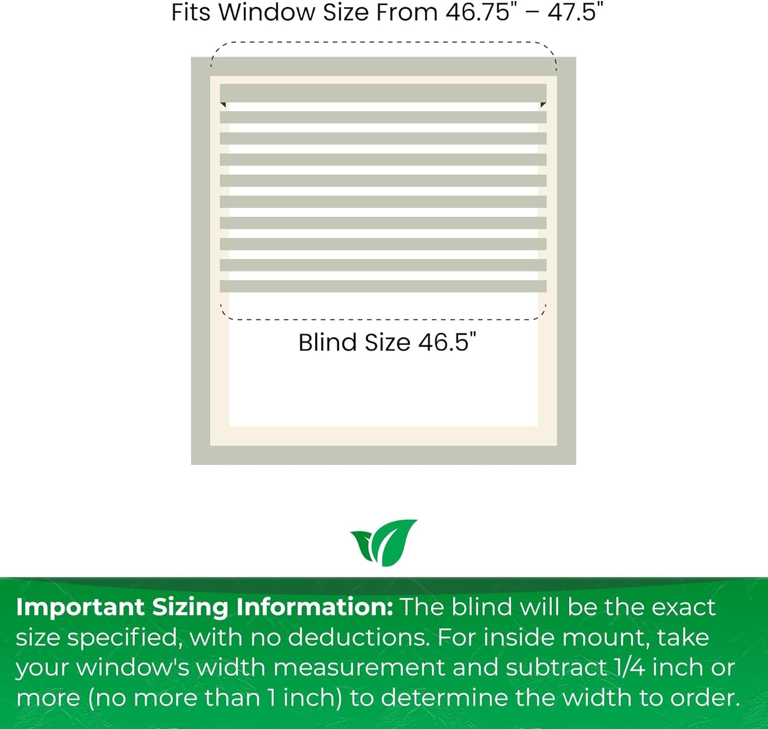 Calyx INTERIORS Room Darkening Vinyl Mini Blinds, Cordless, 1″ Slat, 46.5″ W x