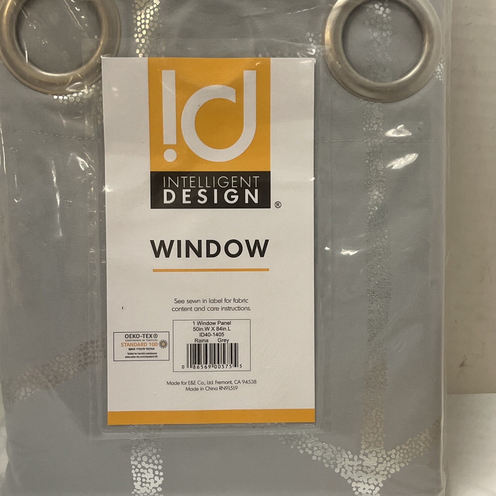 Intelligent Design Raina Metallic Window Panel, 50″ x 84″