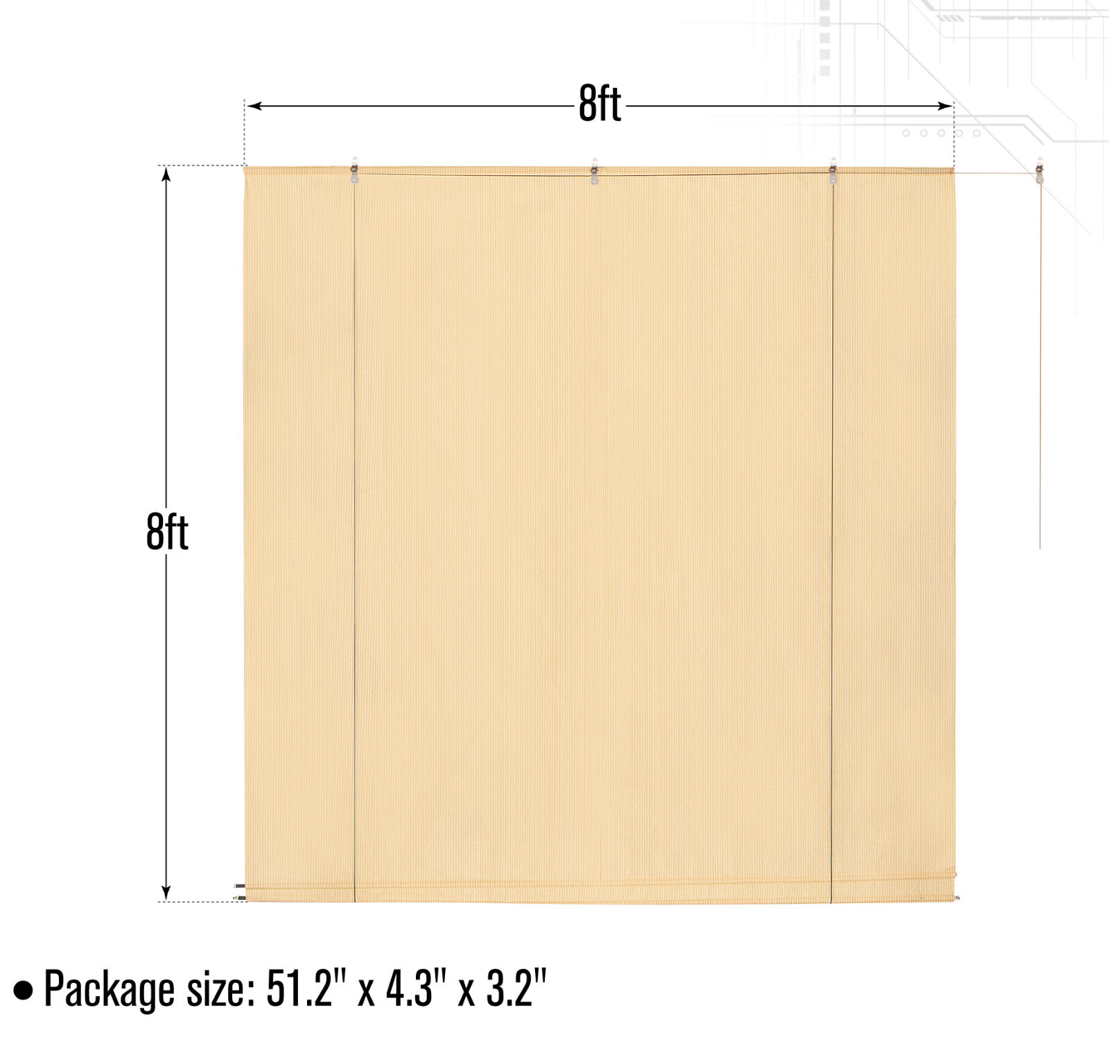 Roll Up Shade Roller Shade Blind for Outdoor Patio Porch Pergola Deck Office