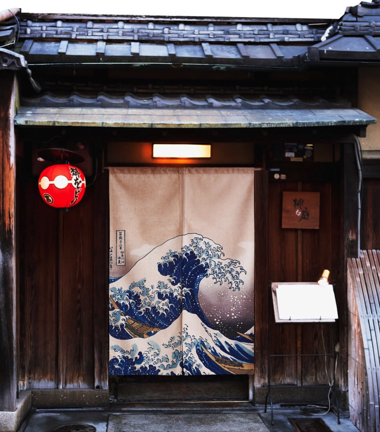 Cotton Linen Japanese Ukiyoe Wave Door Curtain Noren Tapesty 85x120cm 75x120cm