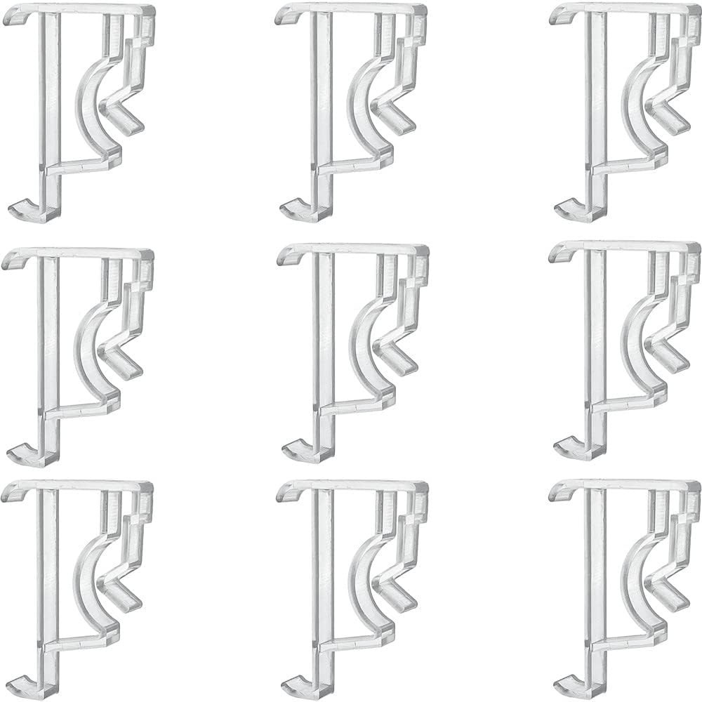 Valance Clips 10pcs 2inch Clear Plastic Hidden Retainer Holder for Window Bli…