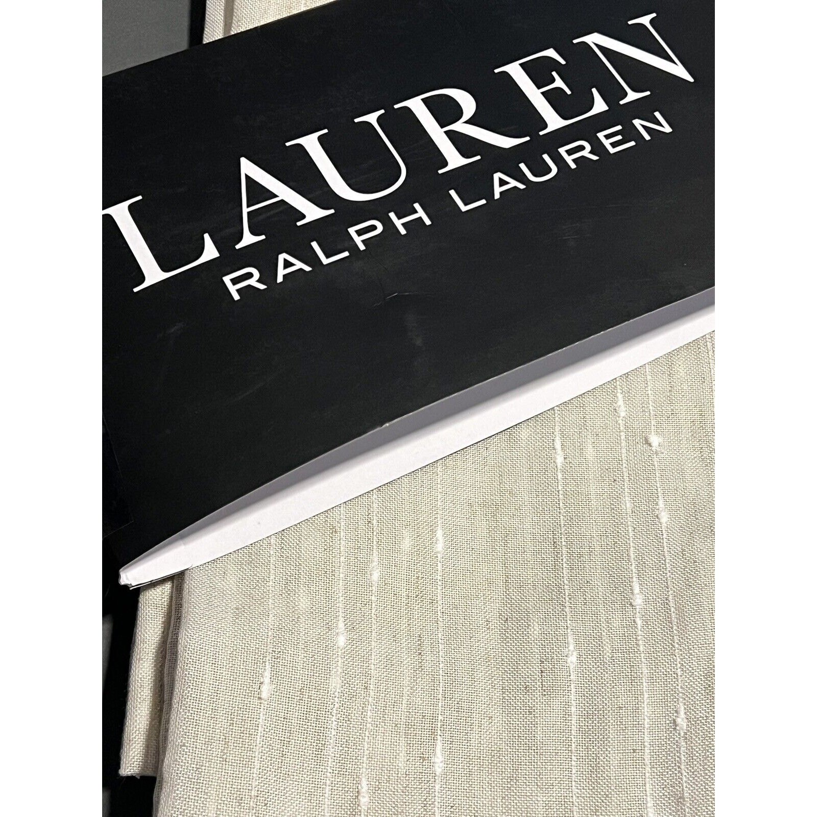 2 Ralph Lauren Marley Window Panels Curtains 54 x 84” Natural Beige **READ