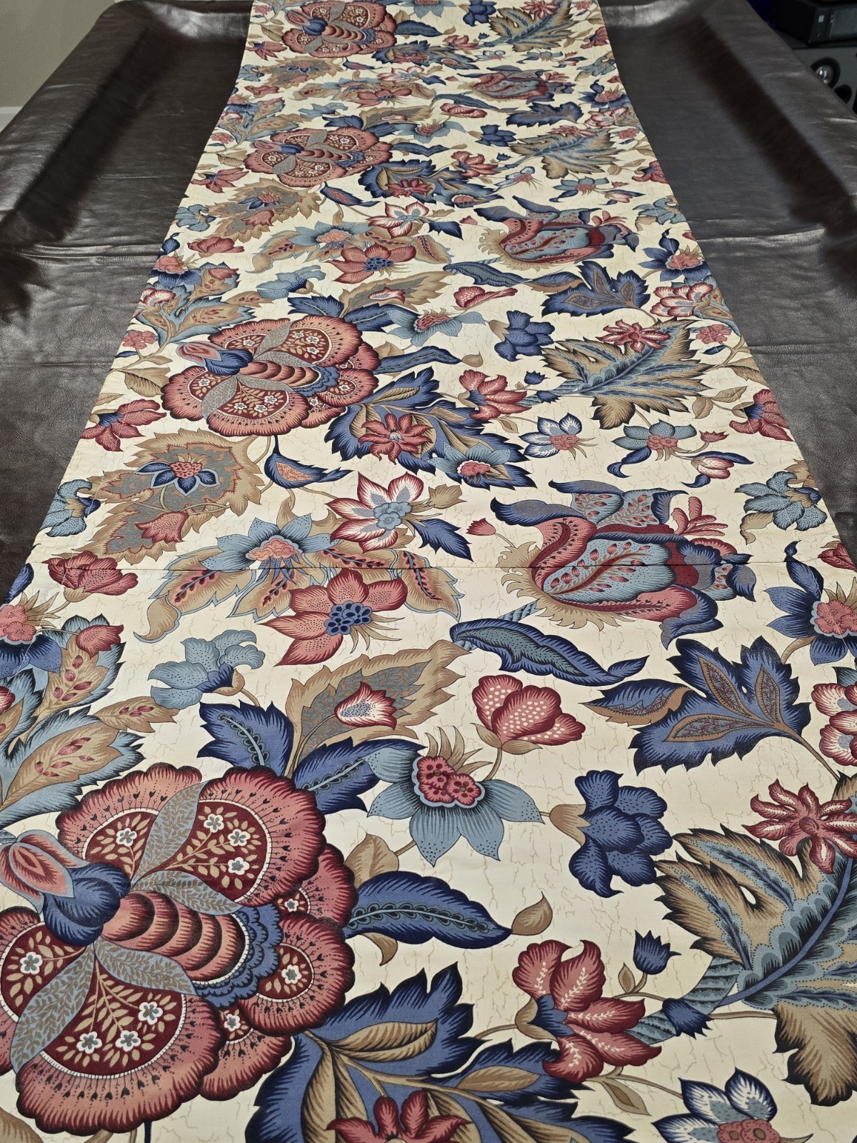 Custom Waverly Greenfield Village Jacobean Long Curtain Valance Dual Rod Pockets