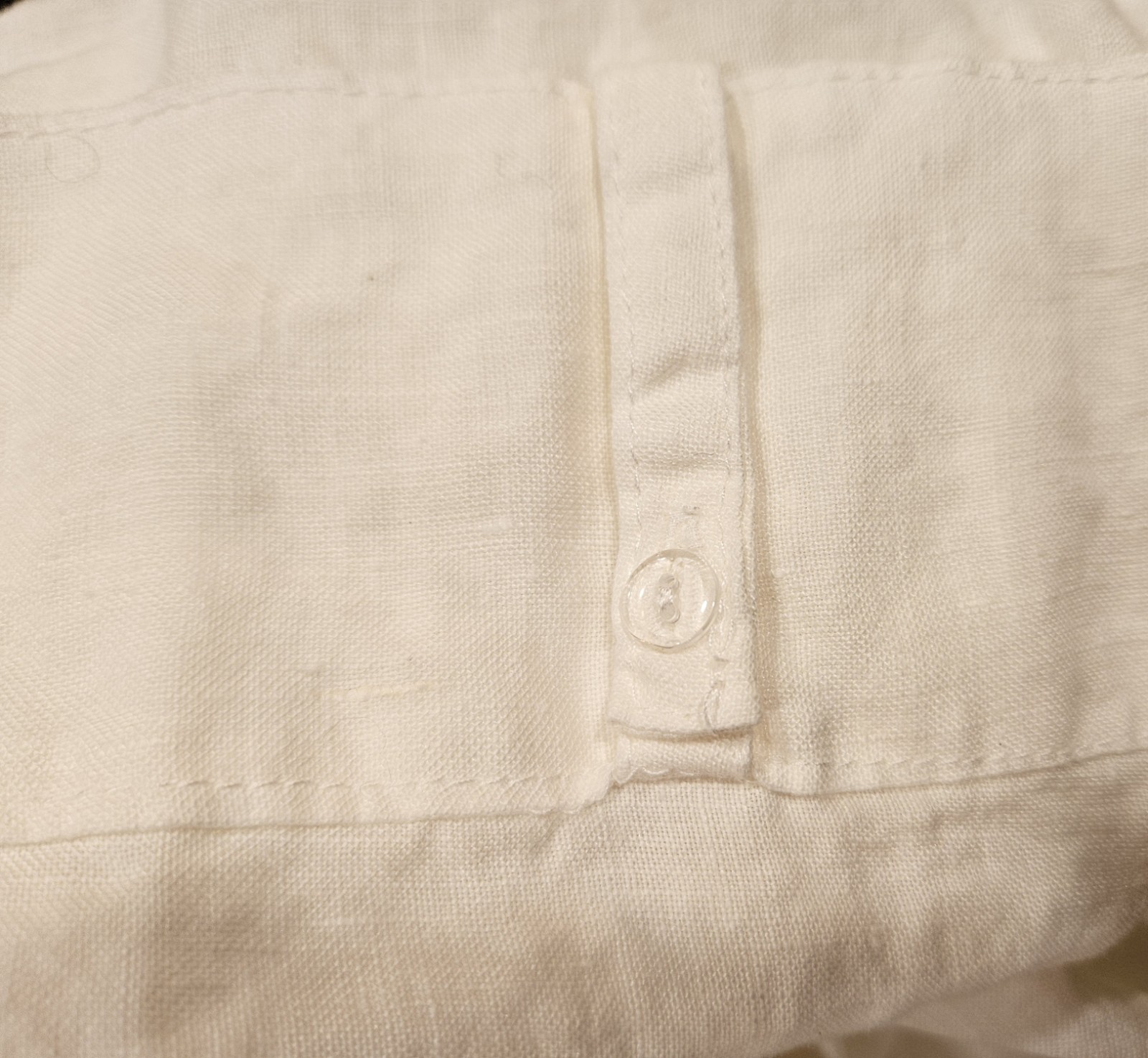 Threshold Light Filtering 100% Linen White Rod Pocket Single Curtain Panel 51×79