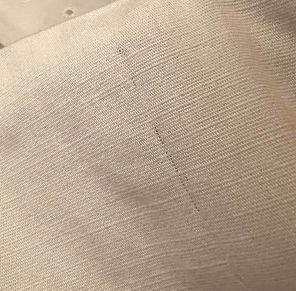 4 panels (2 pr) EUC white poly/cotton “Threshold” (Target brand) 81″Lx42″W each