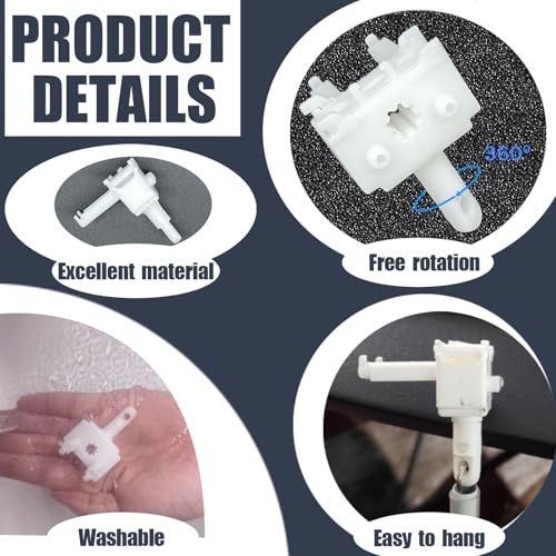 2 Pcs Vertical Blind Replacement Parts Wand Control White