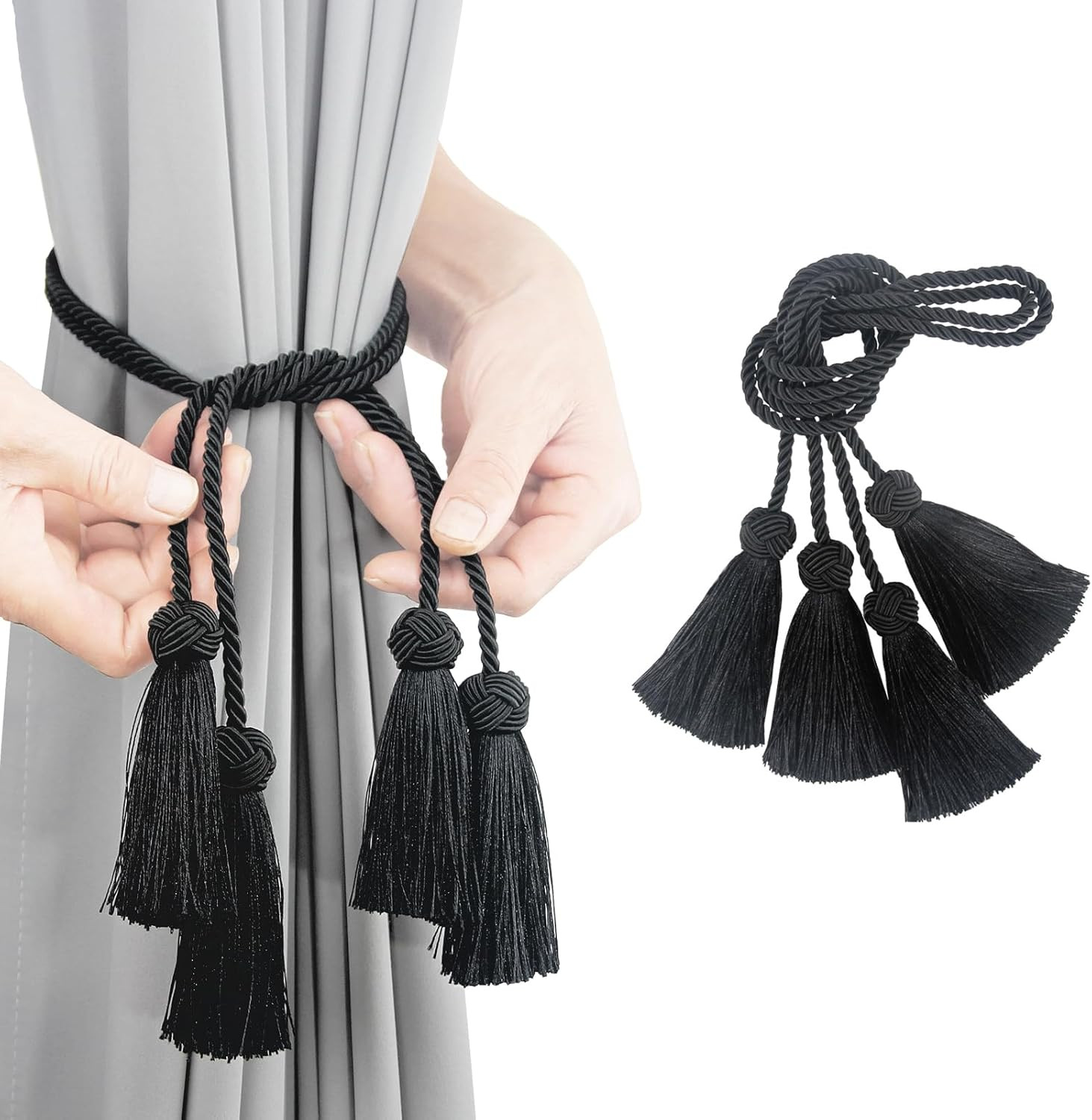 Handwoven Decorative Curtain Tiebacks for Elegant Drapes