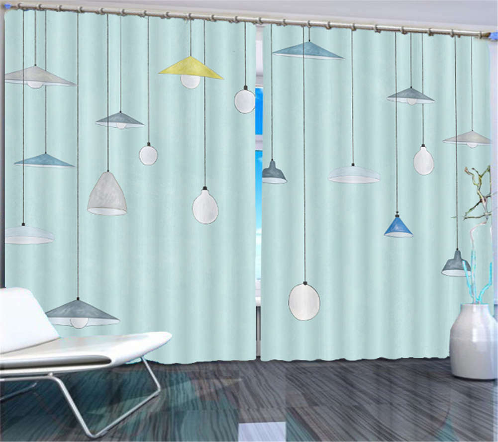 Many Nice Chandeliers 3D Curtain Blockout Photo Printing Curtains Drape Fabric