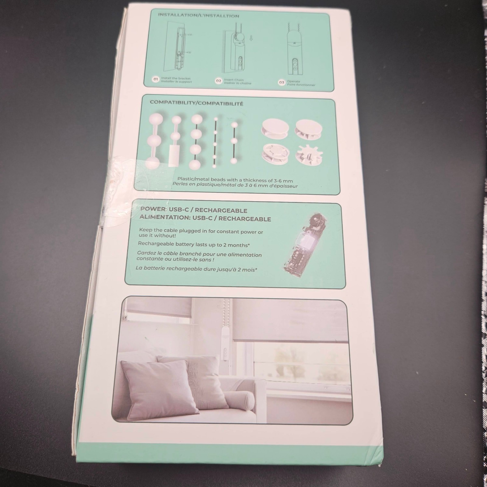 Aura Roller Smart Shade Driver, Motorized Blind Controller with Bluetooth Voice