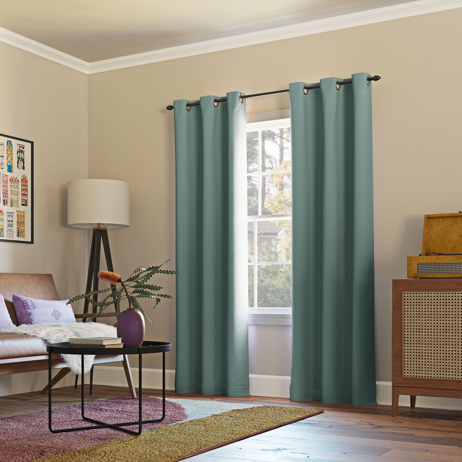 Energy Saving Blackout Curtain Panel, 40″ x 54″, Grommet Style, Mineral Color