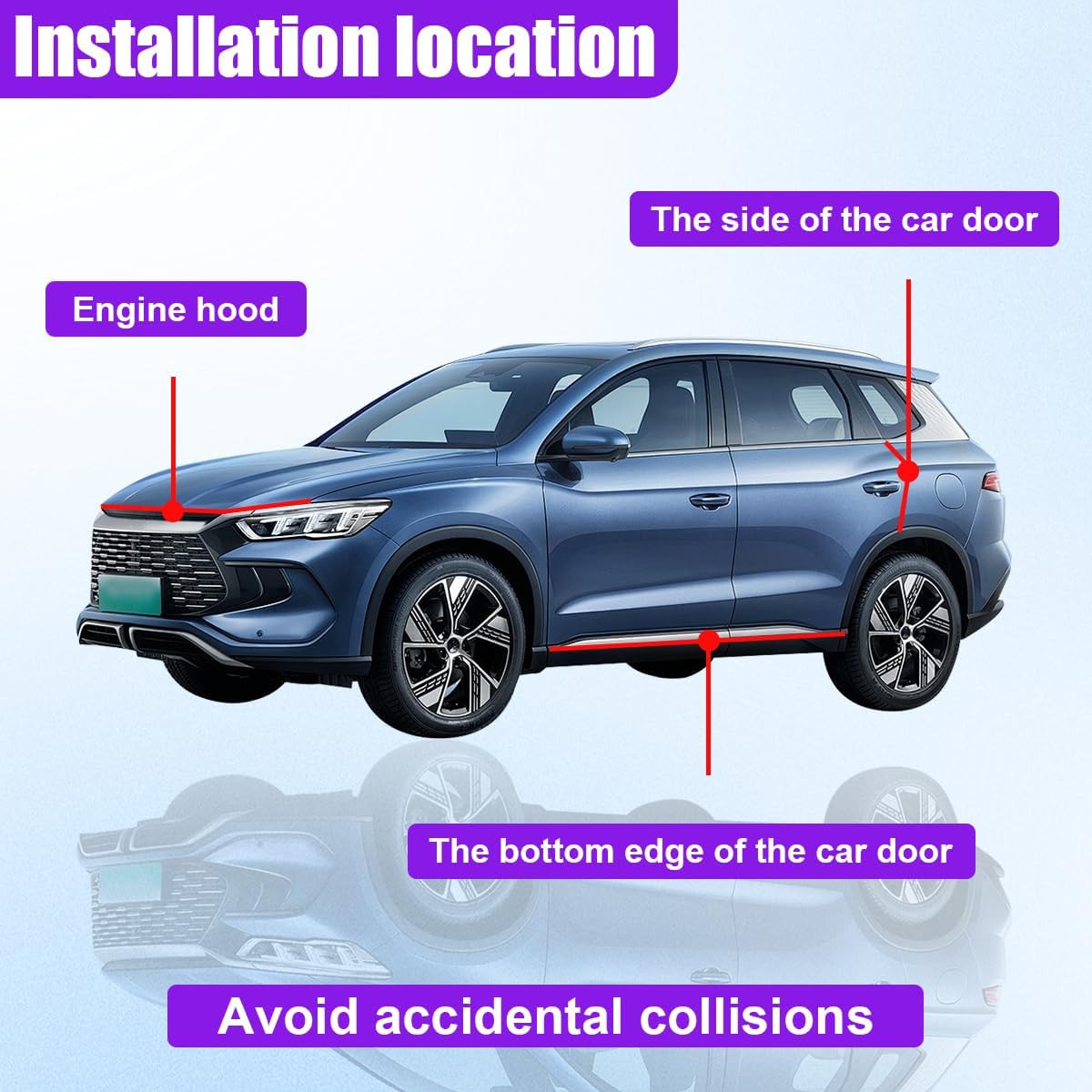 32Ft (10M) Car Door Edge Protector, Self-Adhesive Scratch Resistant U Shape Auto