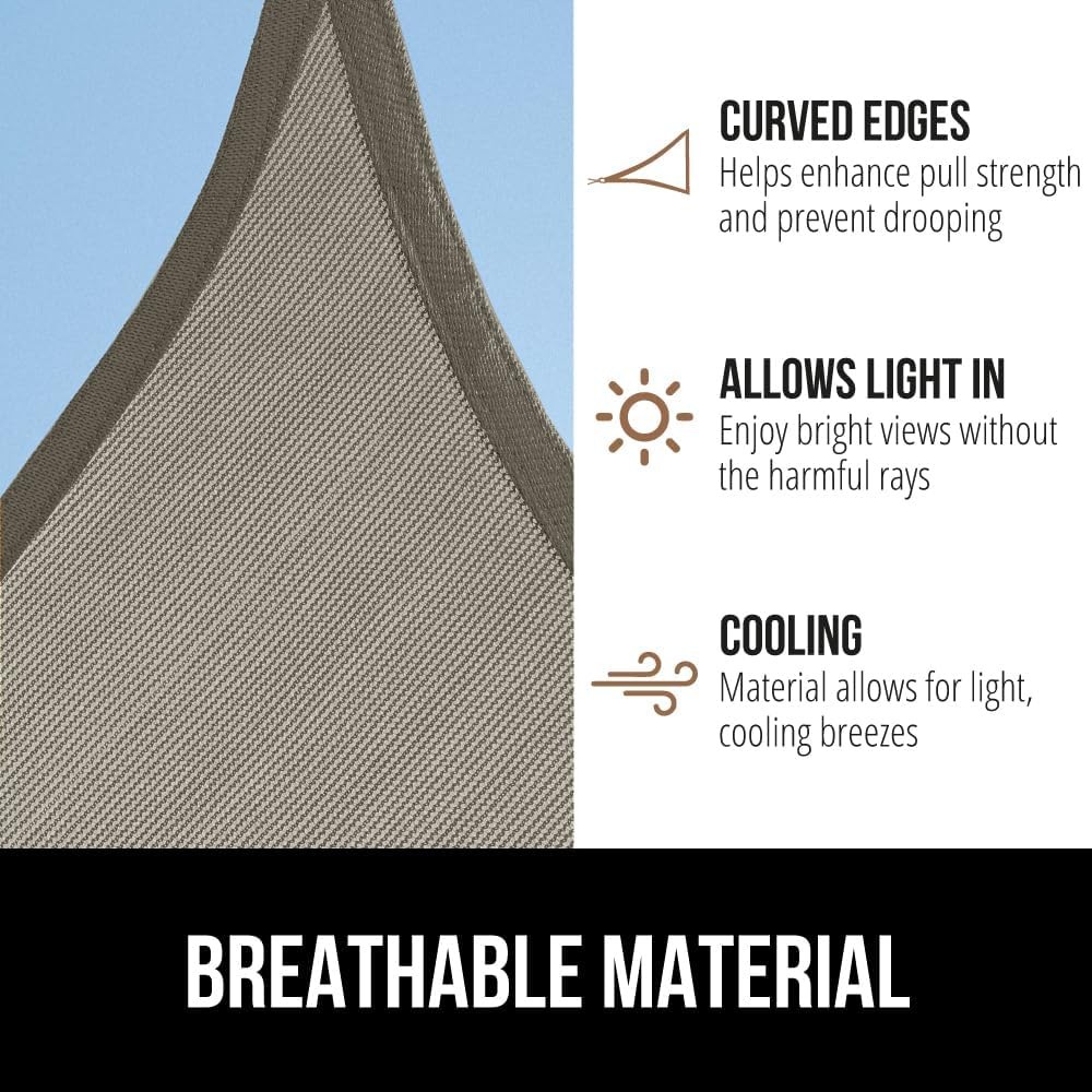 GORILLA GRIP Heavy Duty Sun Shade, UV Protection Fade 12′ x 16′, Graphite