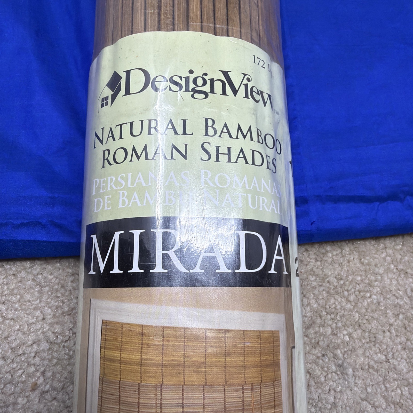 DesignView Natural Bamboo Roman Interior Shades 31”x72” Mirada Fruitwood 172164