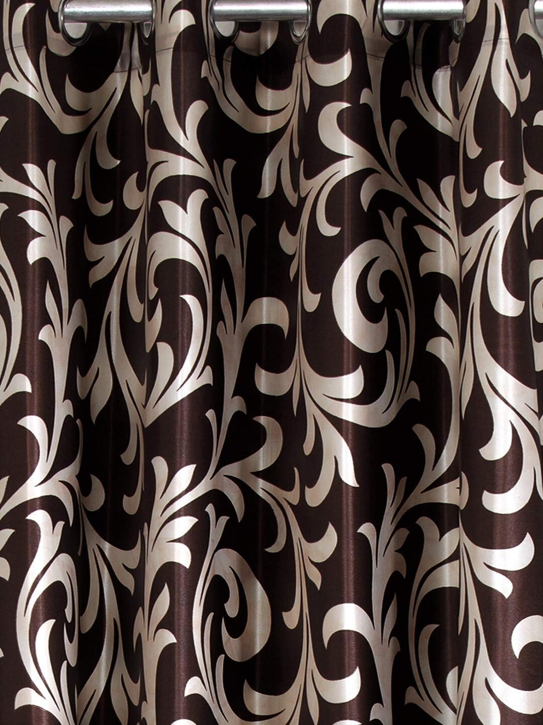 Modern 2 Piece Eyelet Polyester Door Curtain Set – 7ft,