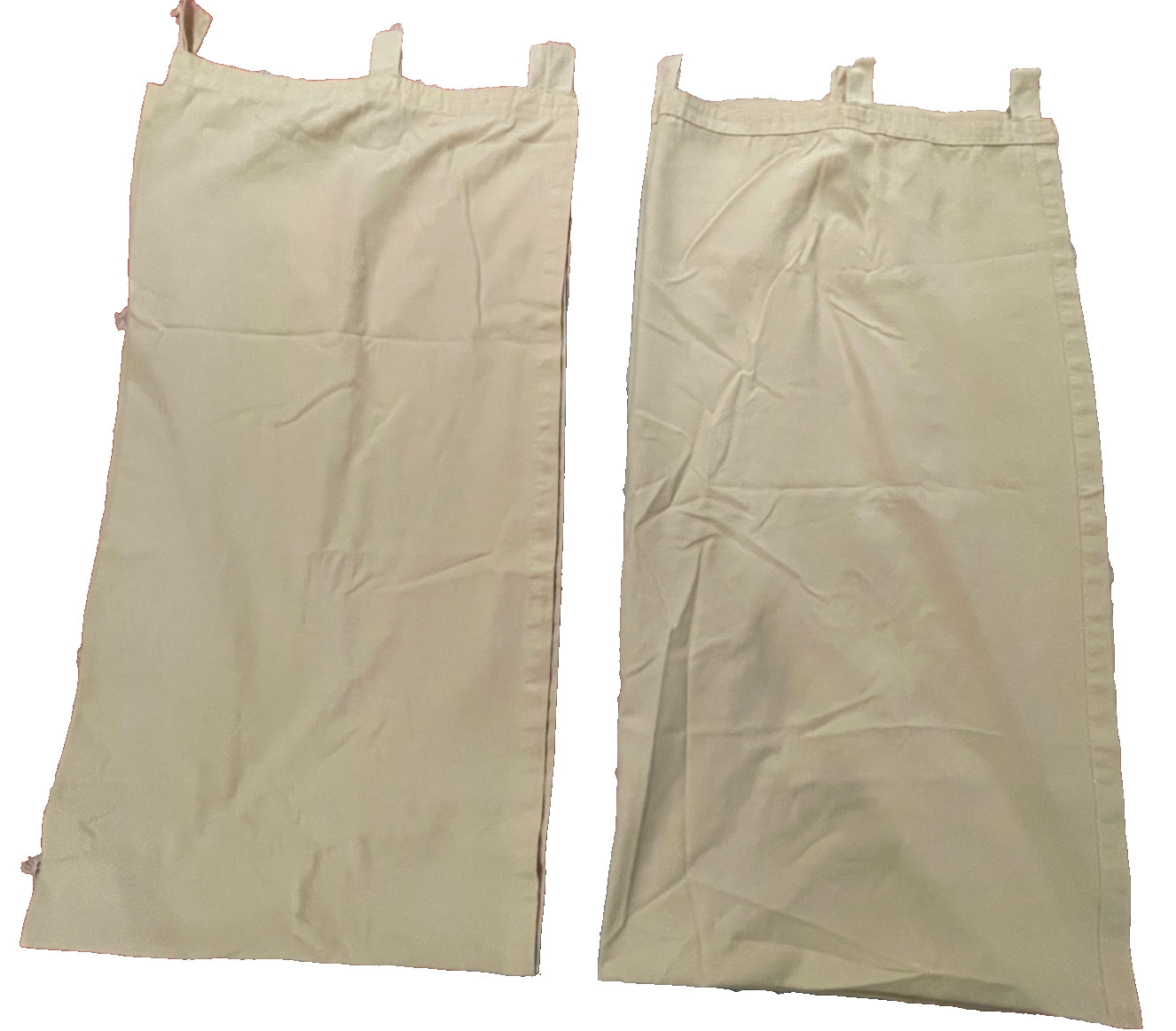 (2) MARTHA STEWART EVERYDAY 100% Cotton Tab-Top Panels (41″ x 84″) ~ Pale Yellow