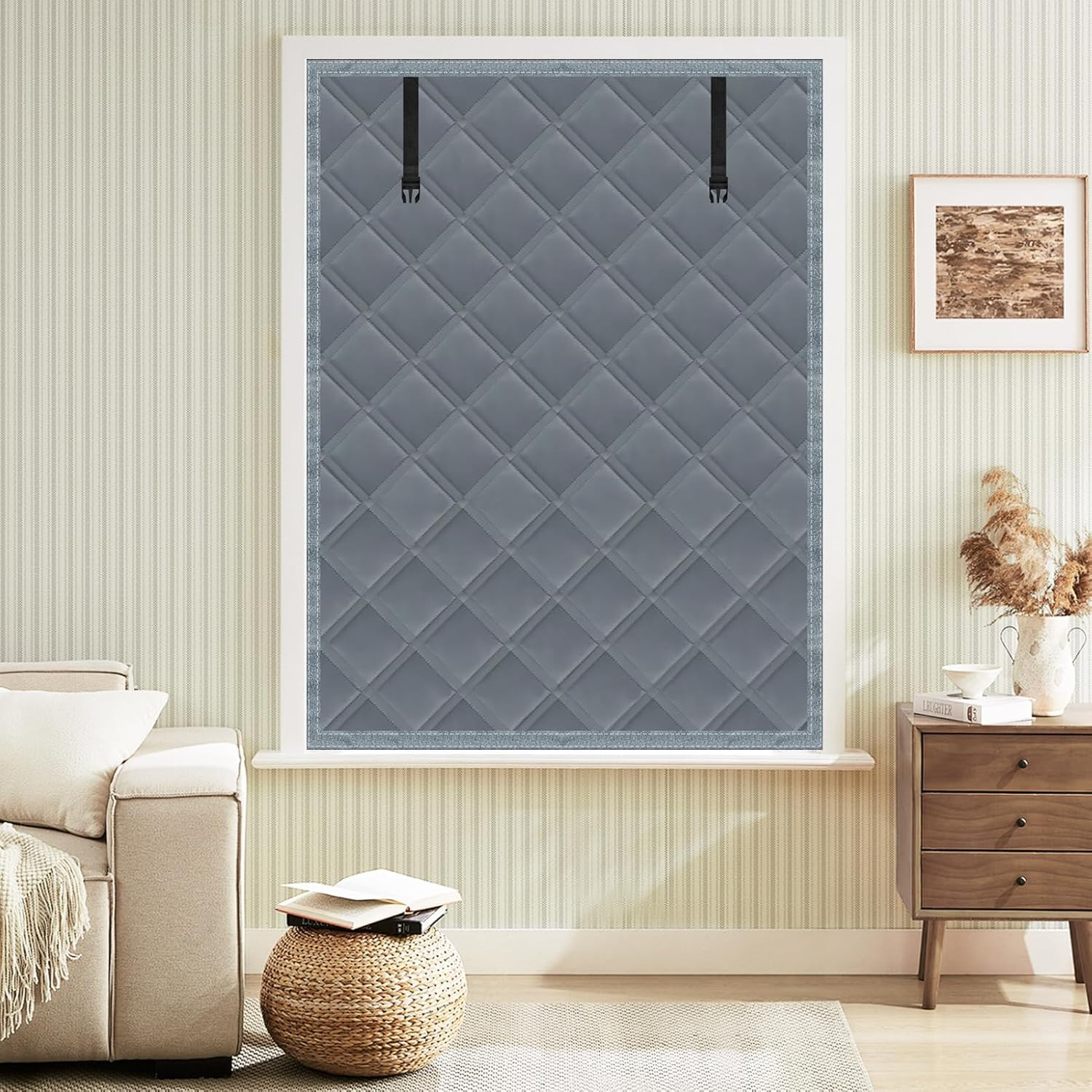 Winter Insulated Window Curtain 63″X63″, Oxford Cloth Thermal Insulated Window C