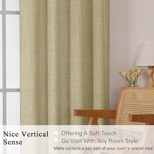Valances for Windows 18 Inch Length, Rod Pocket 52″W x 18″L (Pack of 1) Camel