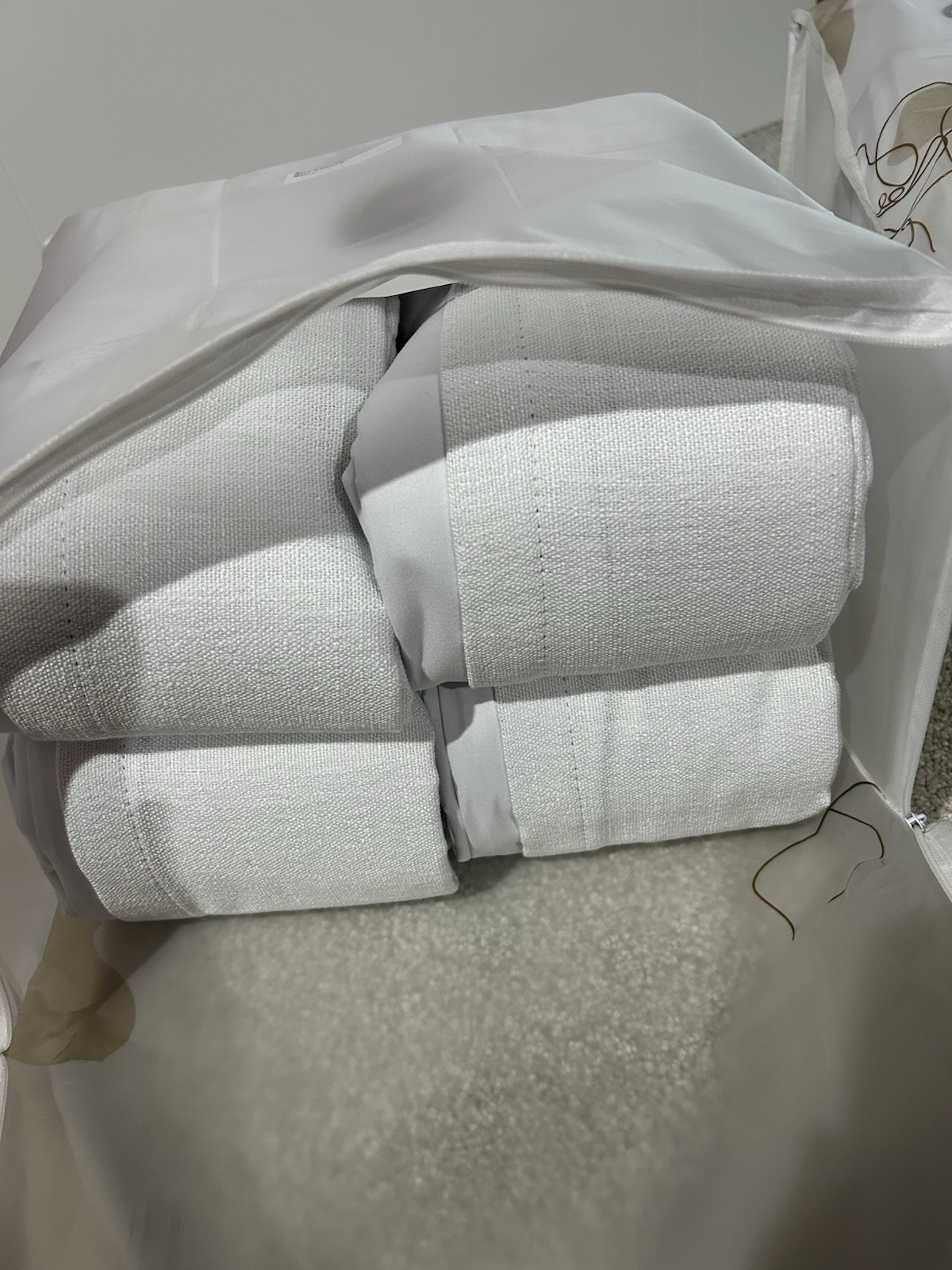 Two Pages 52W X 96L Thermal Insulated Blackout Curtains Pinch Pleated & Back Tab