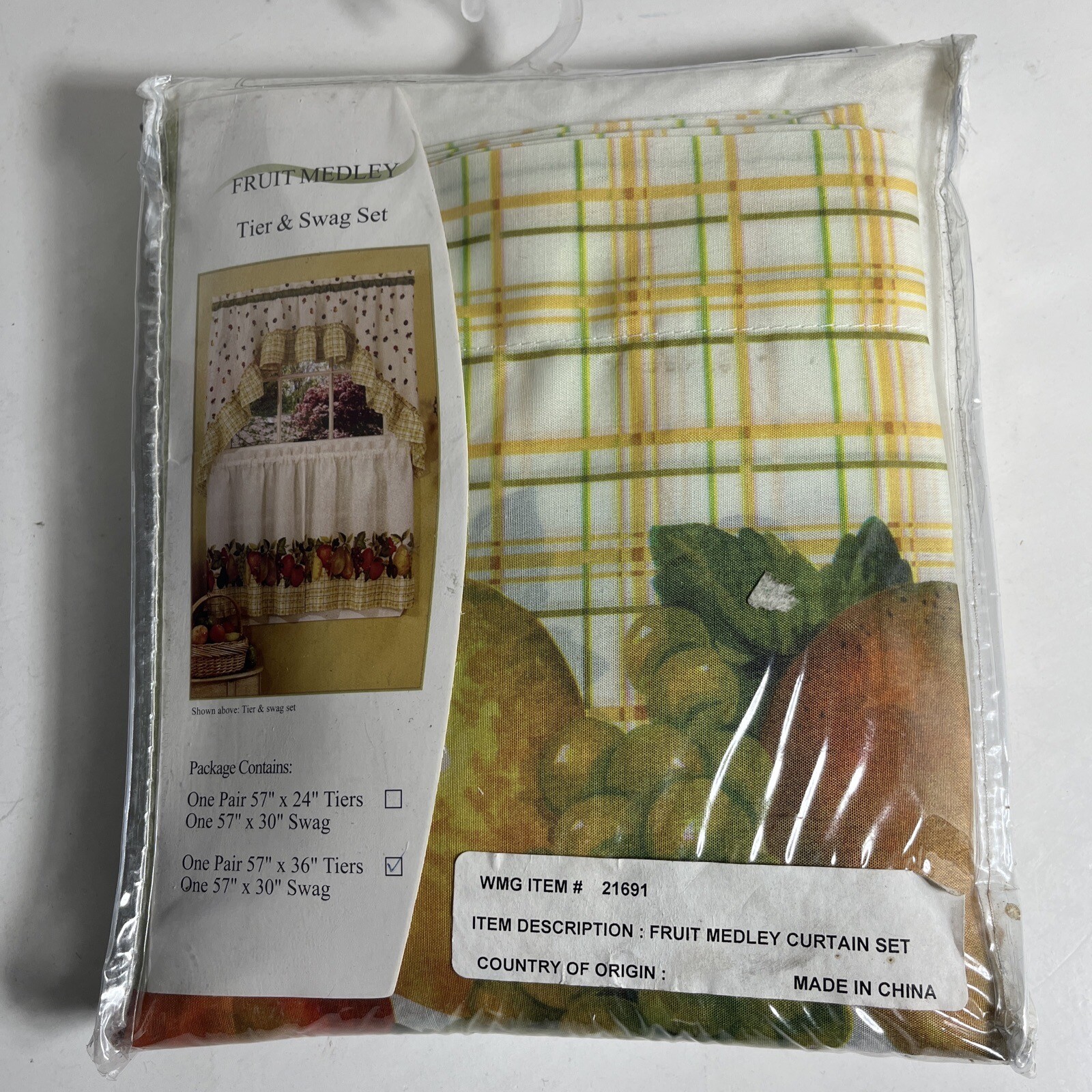 Fruit Medley Tier & Swag Set 57×30 Swag 57×36 Tier Pair