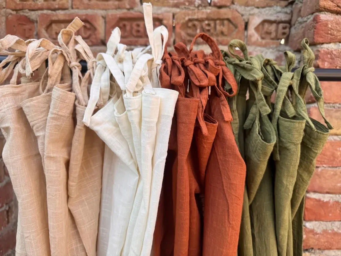 Boho Linen Curtains for Living Room Farmhouse Linen Drapes for Door Window