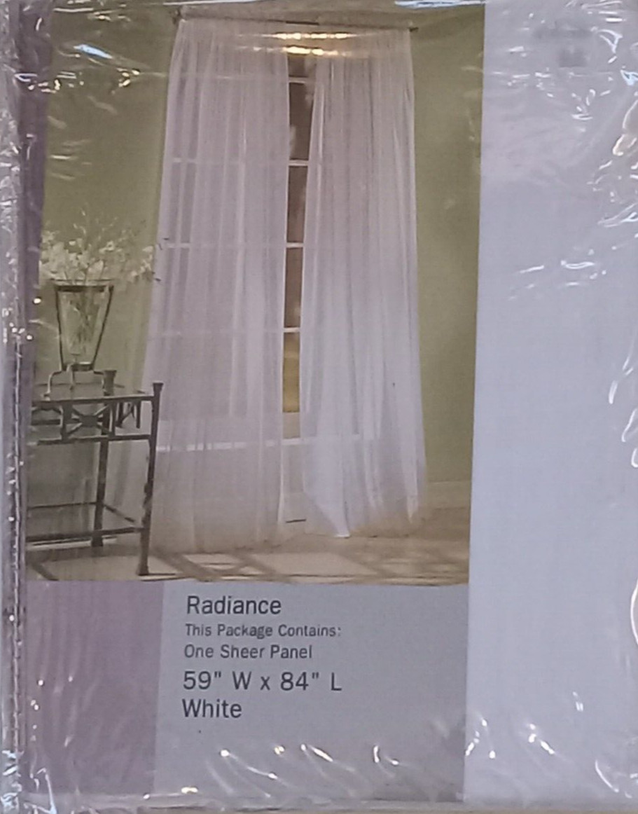 S. Lichtenberg & Co. One Sheer Panel 59″ W x 84″ L Radiance White x2 NIP