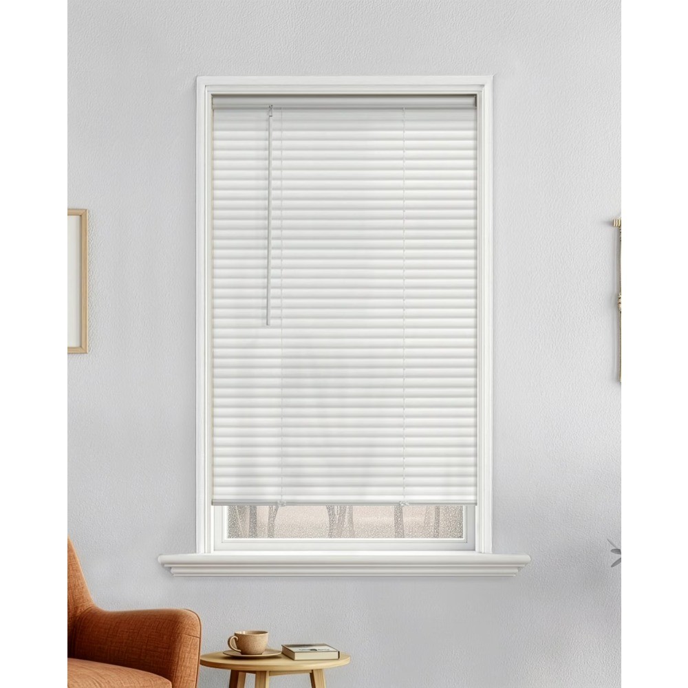 Mainstays 1″ Cordless Vinyl Light Filtering Mini Blinds, White, 31″ W x 64″ L