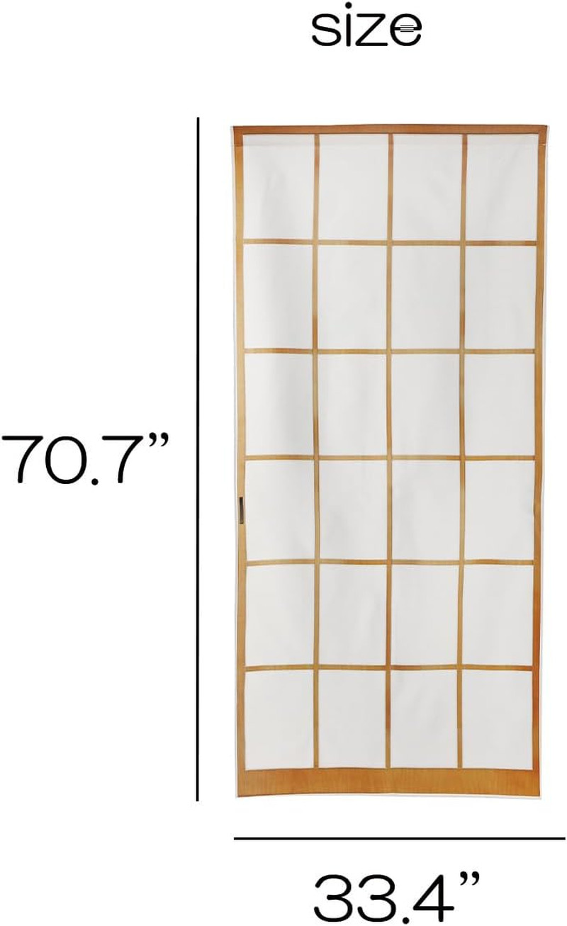 Noren Japanese Style Doorway Curtain with a Picture of Shoji Husuma Printed o…