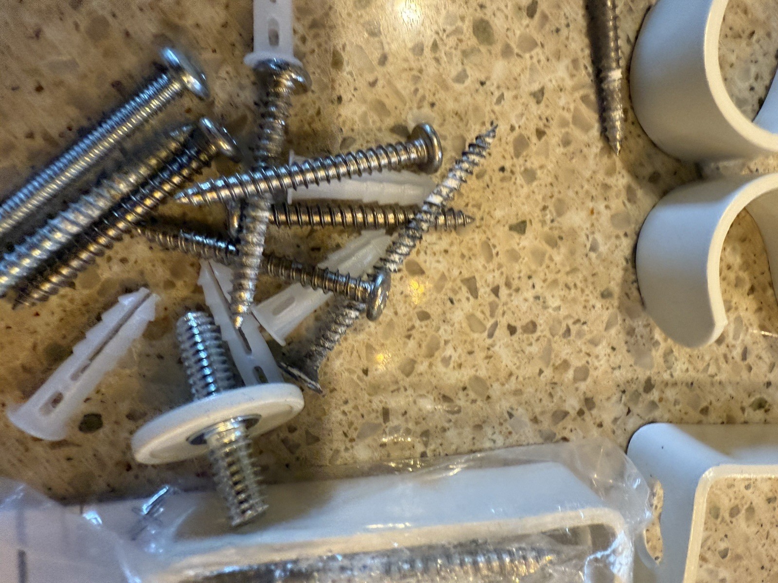 Unbranded Lot Of Finials, Curtain Clips , and Hardware All Antique White Finish