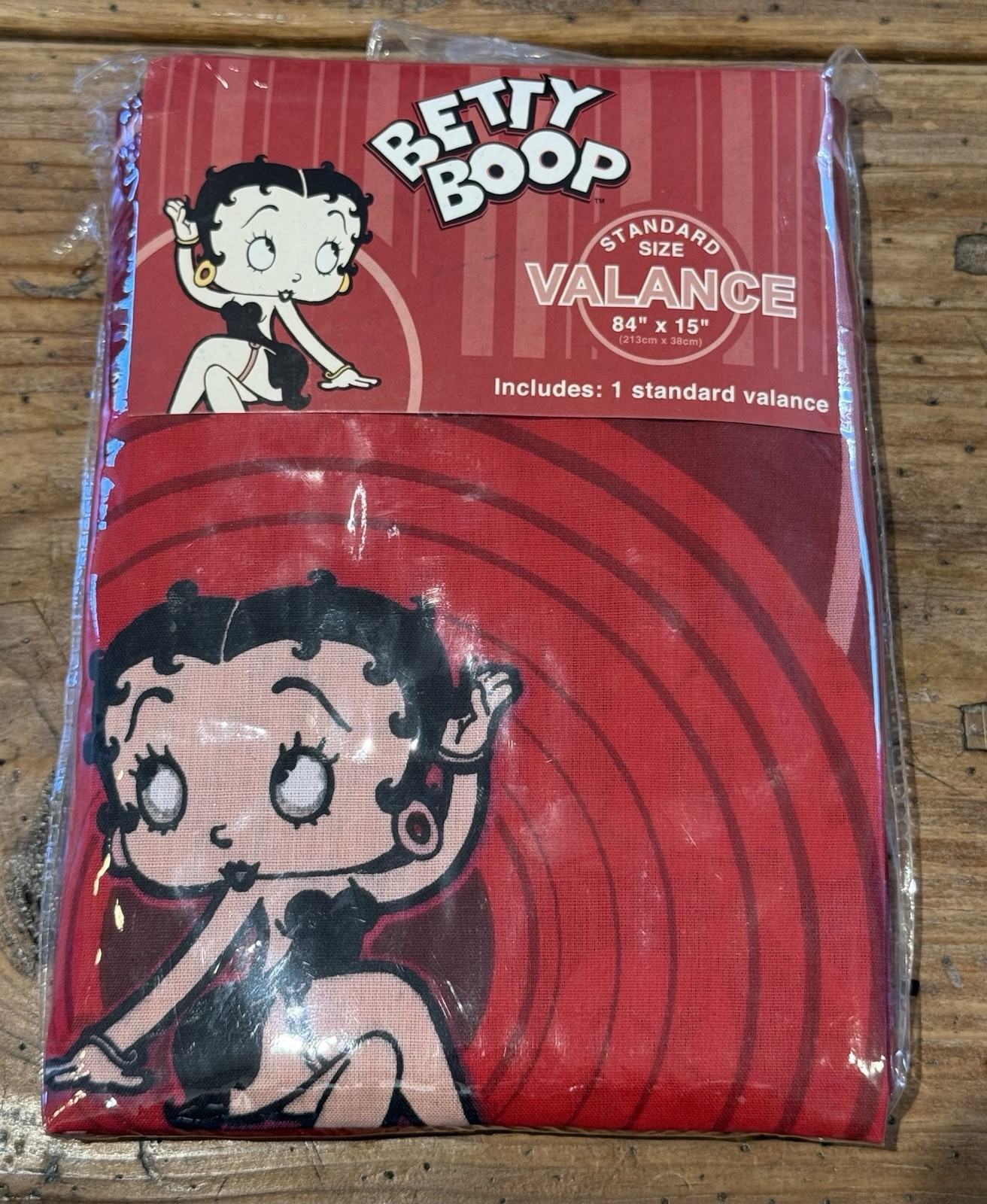 BETTY BOOP Valance 84”x 15” COTTON-Poly JAY FRANCO & Sons 2006 NEW Sealed