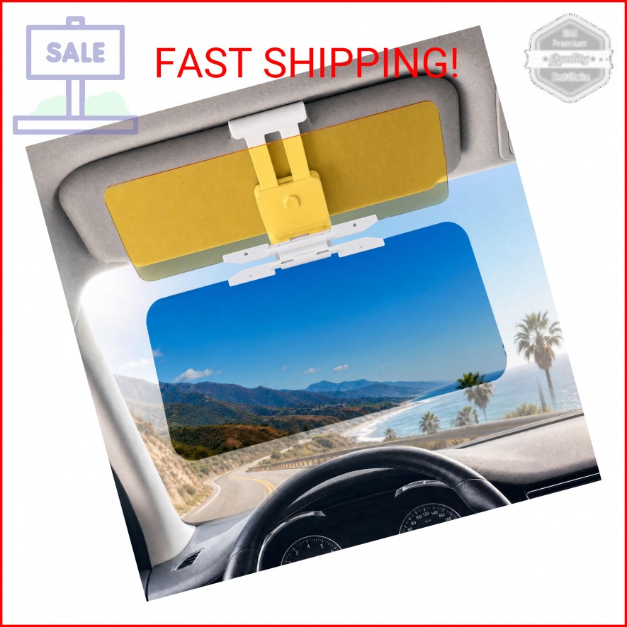 Sun Visor Extender for Car, Day & Night Anti-Glare Sun Visor for Car, Polarized