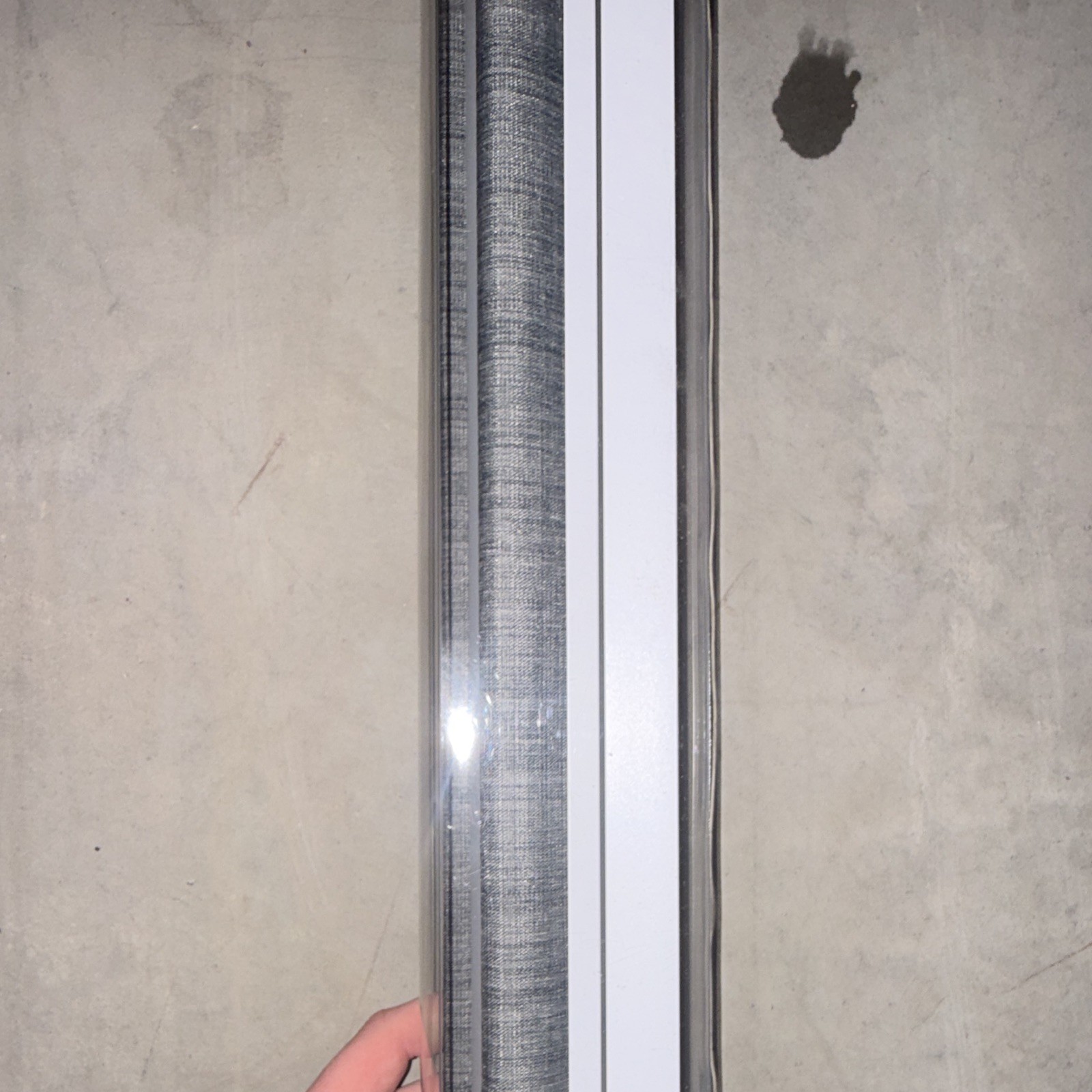 Gray Roller Shade 30 x 72 Light Filtering Fabric Cordless Wall Mount Modern
