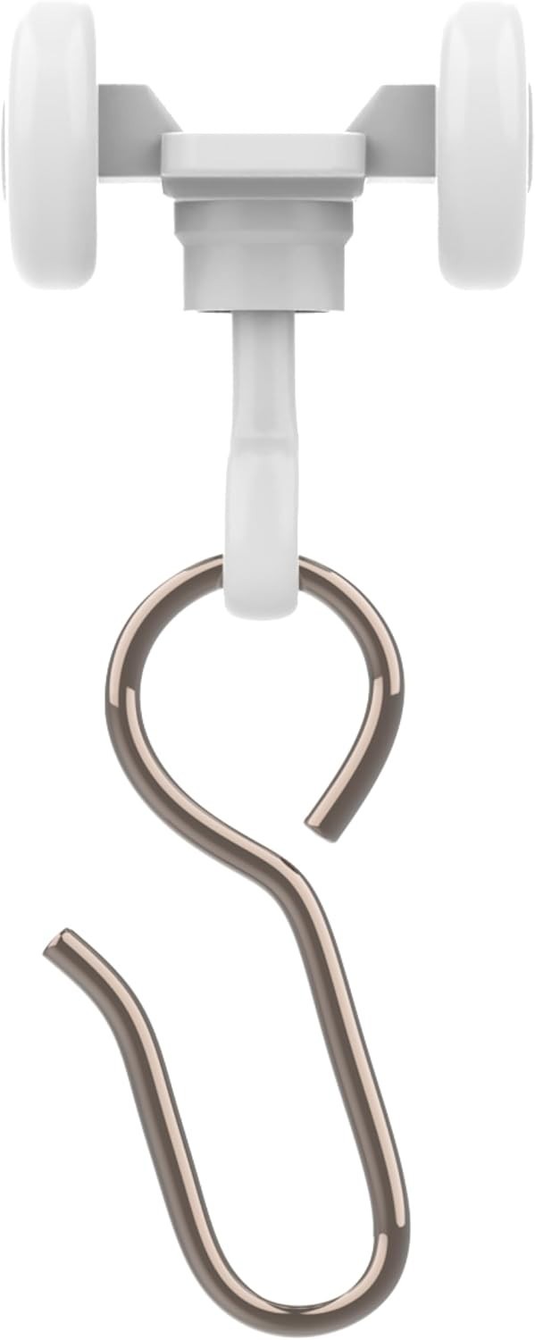 Curtain Track Hooks 20 Pack – Durable Ceiling Track Roller Hooks for Curtains…