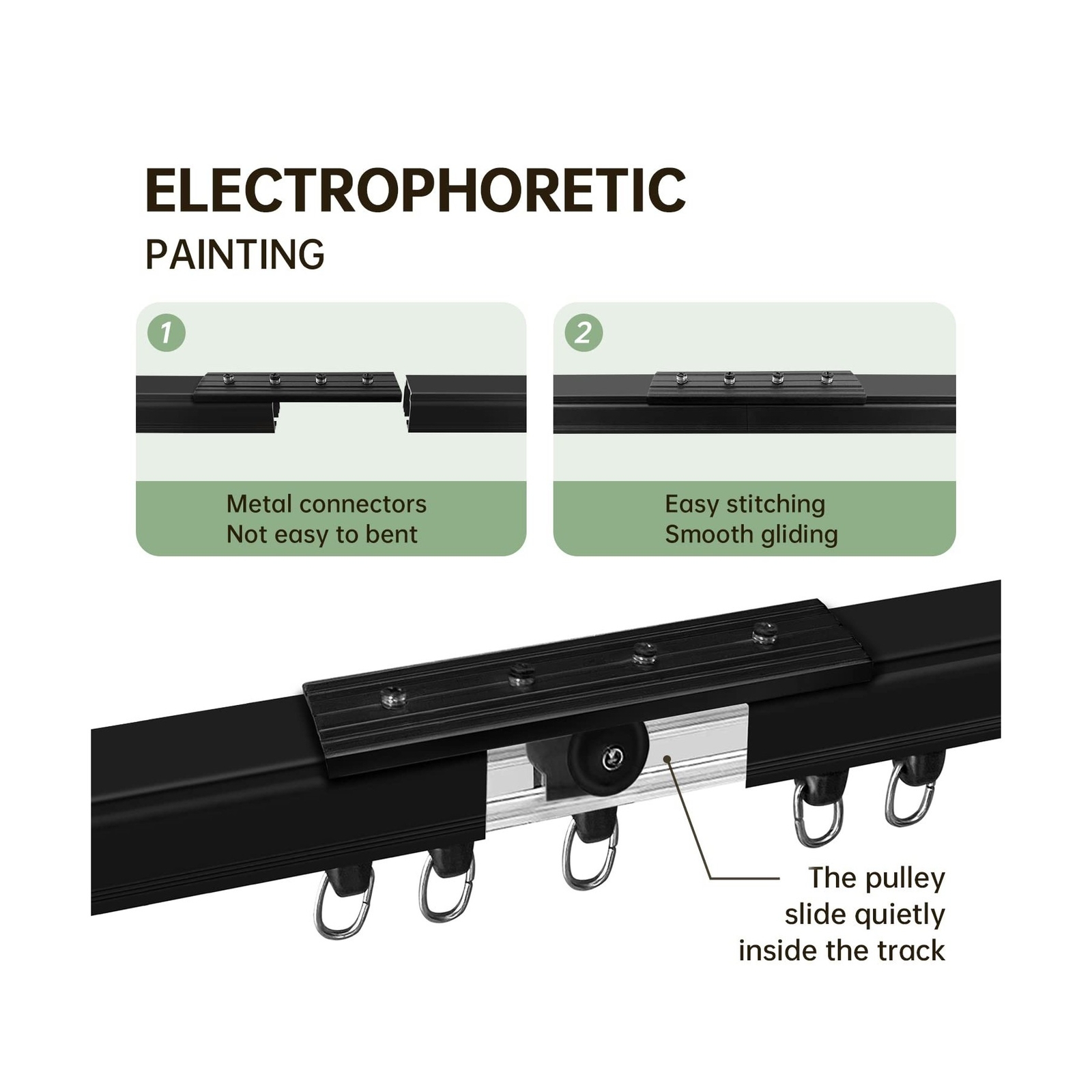 Ceiling Curtain Tracks Ceiling Mounted Heavy-Duty Curtains Rails Room Divider…