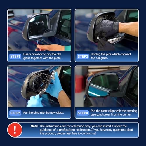 Passenger Side Mirror Glass Compatible With Ford Edge Mkx 2011 2012 2013 2014